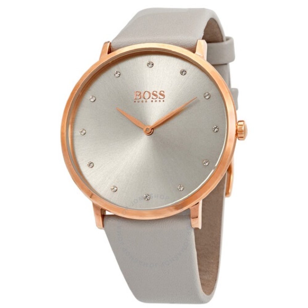 Hugo Boss Jillian Quartz Crystal Grey Dial Ladies Watch Item No. 1502412